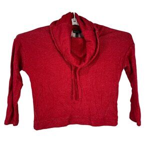 Lauren Jeans Co. Ralph Lauren Red Cowl Neck Sweater XL Cotton Blend Women's